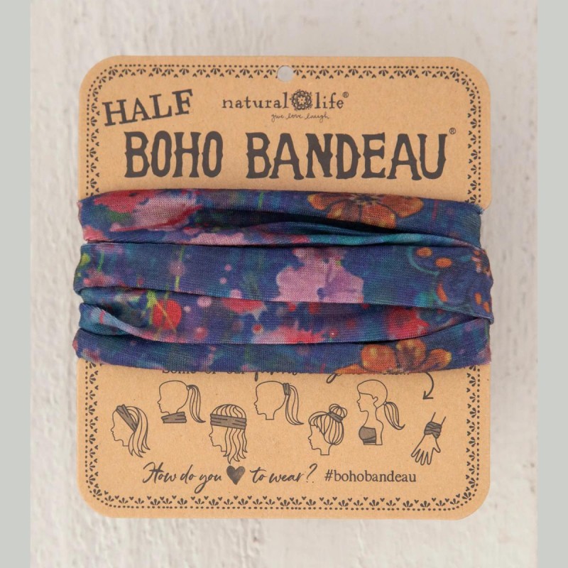 Stirn- und Haarband Boho Half Bandeau Watercolor ind fl