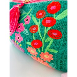 Täschchen zip Flowergarden mint