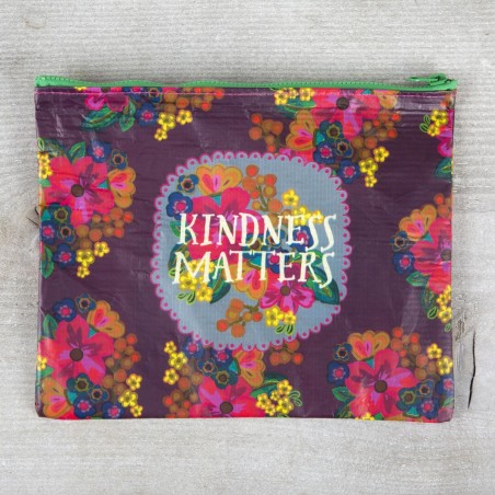 Recycled Zip Pouch Kindness matters