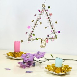 Dekoration FUNKEL Tannenbaum pastell