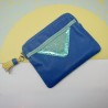 Mini Zip-Täschchen Triangle blue