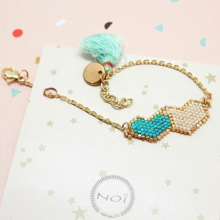 Bracelet Pearl 2 Heart