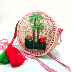 Porte-monnaie rond Tukan-Palmtree
