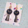 Boucles d'Oreilles Cuir Circle