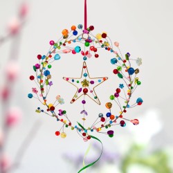 Decoration FUNKEL Stern in Kranz