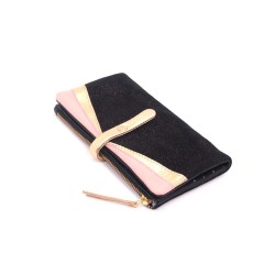 Portemonnaie HK zip Leder Golddust