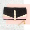 Portemonnaie HK zip Leder Golddust