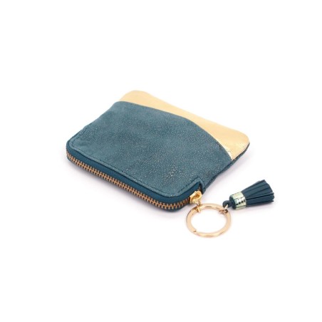 Portemonnaie Mini Zip Leder Golddust