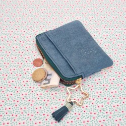 Portemonnaie Mini Zip Leder Golddust