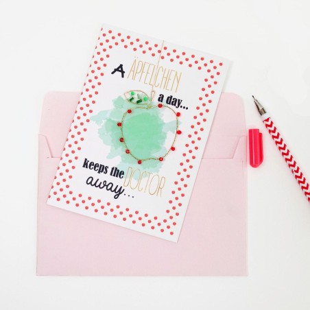 Carte + enveloppe Äpfelchen