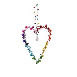 Decoration Funkel Heart rainbow 9x12