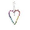 Decoration Funkel Heart rainbow 9x12