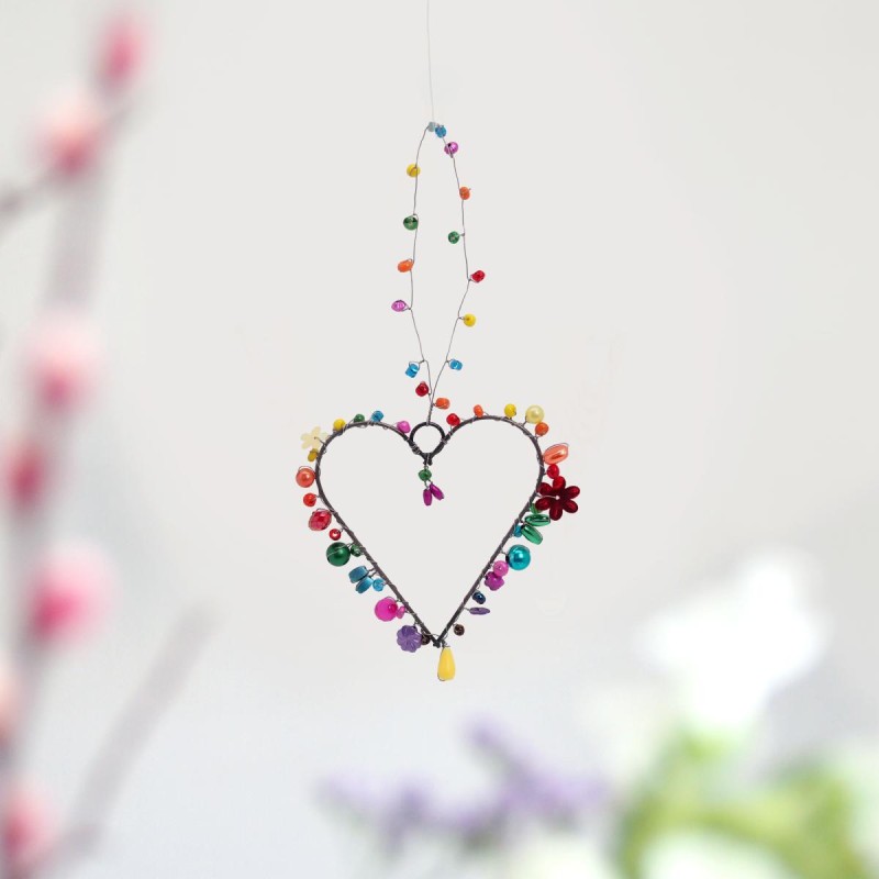 Decoration Funkel Heart 7 rainbow