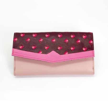 Porte-monnaie FUJI V neck plum
