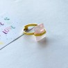 Ring DEEPSEA silver-plated rose square