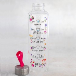Bouteille d'eau en verre Drink Up