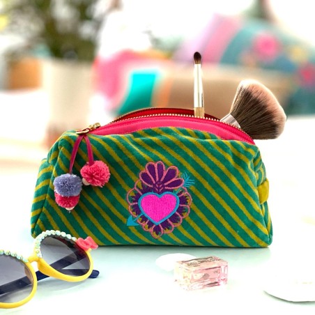 Cosmetic Bag D-Stripe Heart S