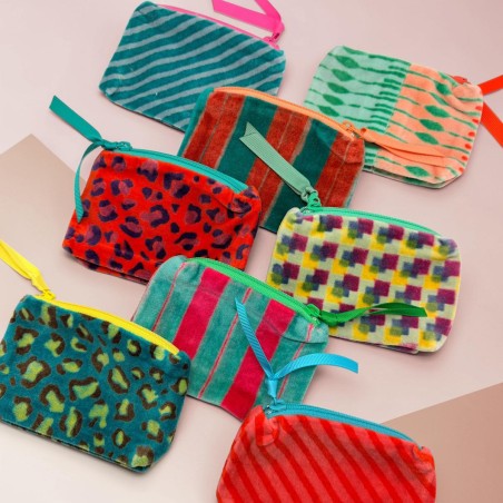 Täschchen Mini Zip Velvet Prints