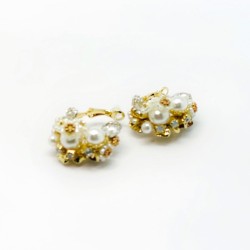 Earrings Pompadour creme