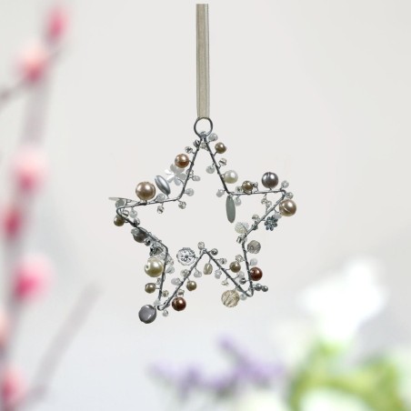 Décoration Funkel petite Stern Silver