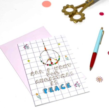 Carte + enveloppe Xmas Peace