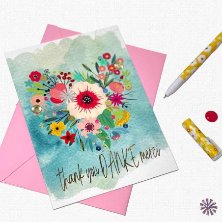 Card + envelope Thank you