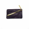 Portemonnaie HK zip Leder Code plum
