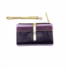 Portemonnaie HK zip Leder Code plum