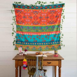 Decke Cozy Turquoise border