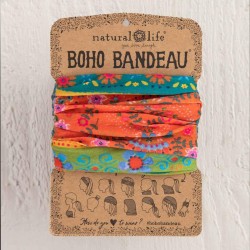 Bandeau frontal et pour cheveux Boho Bandeau orange/green Borders