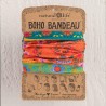 Bandeau frontal et pour cheveux Boho Bandeau orange/green Borders