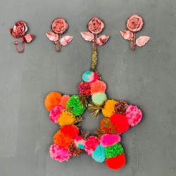 Dekoration Pompom Star L