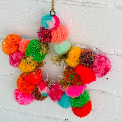 Dekoration Pompom Star L