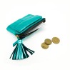 Portemonnaie Mini Zip Cardholder Metallic smaragd