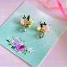 Boucles d'Oreilles Pompadour flower rose