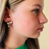 Boucles d'Oreilles Pompadour flower rose