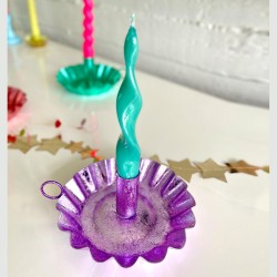 Candle holder Sparkle Viola L