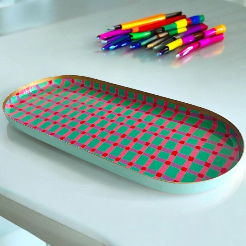 Tablett M Check green