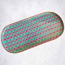 Tablett M Check green