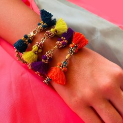 Bracelet HOT 2side Tassel magenta SALE