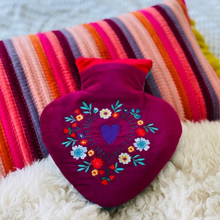 Hot water bottle Heart Flowercircle