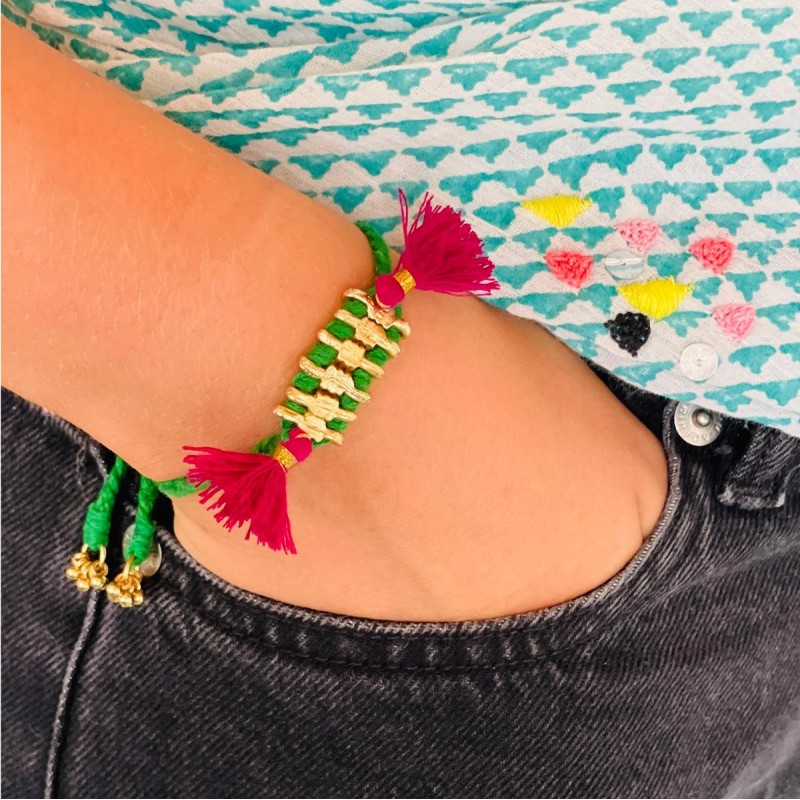 Bracelet HOT centerpiece tassels Leaf