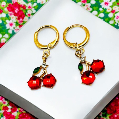 Earrrings Cherry Stones