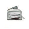 Portemonnaie Mini Zip Cardholder Metallic silver