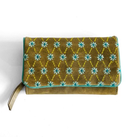 Portemonnaie Leder Buffalo Leena olive