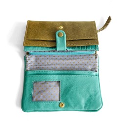 Portemonnaie Leder Buffalo Leena olive