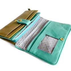 Portemonnaie Leder Buffalo Leena olive