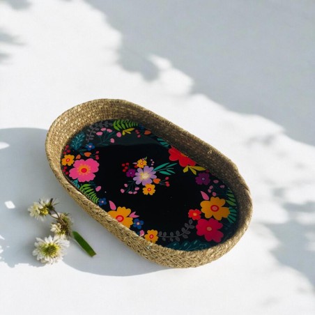 Basket bowl Seagrass Flowergarden