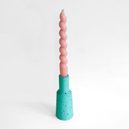 Candle Holder concrete Lg mint