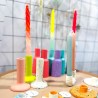 Candle holder concrete tube speckle